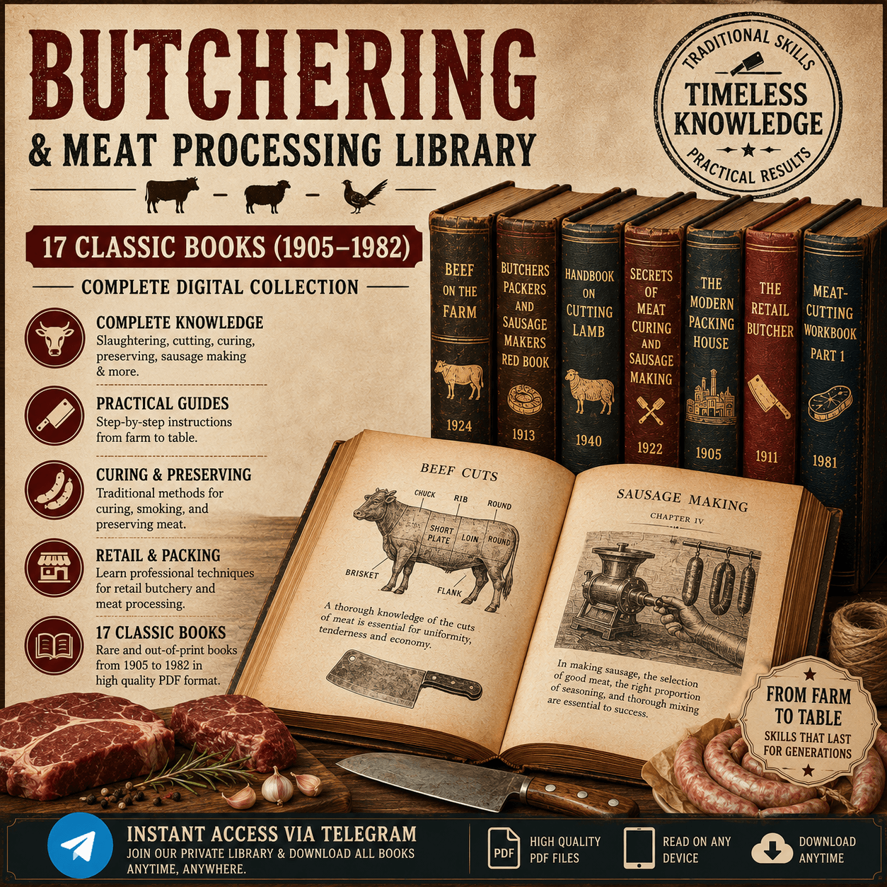 Butchering & Meat Processing Library – Complete Digital Collection